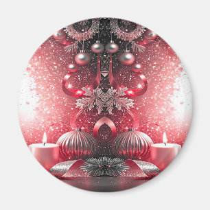 Red Candles Dekorative Weihnachtsfeiertage Magnet
