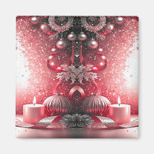 Red Candles Dekorative Weihnachtsfeiertage Magnet