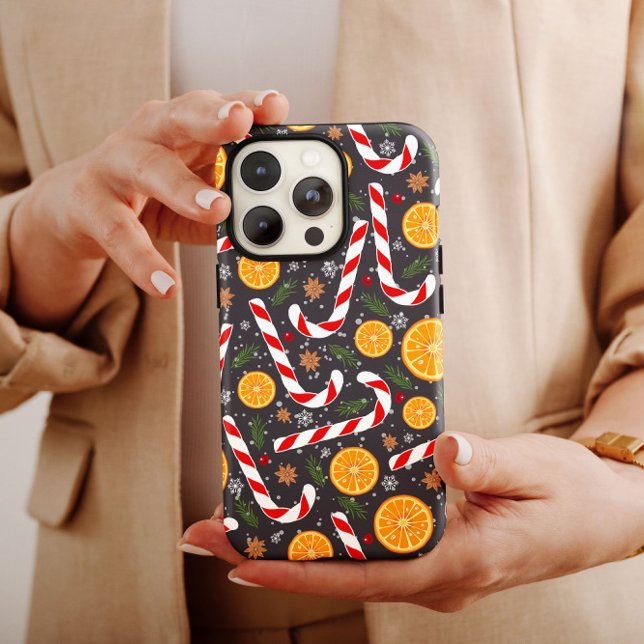 Red Candy Cane Weihnachten Orange iPhone Case Mate (Von Creator hochgeladen)