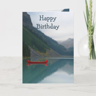 Red Canoe Friedlicher See Geburtstag Wildnis Karte