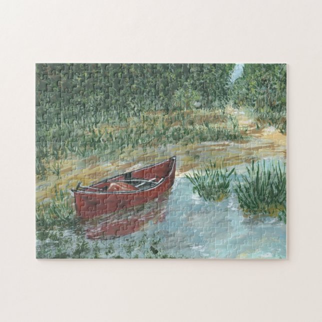 Red Canoe in Pump Slough Puzzle (Horizontal)
