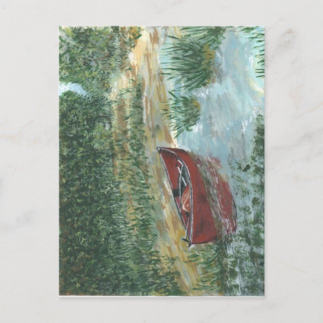 Red Canoe Postkarte (Vorderseite)