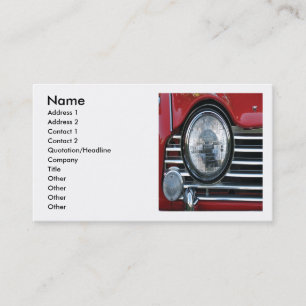 Red Car Business Card Visitenkarte
