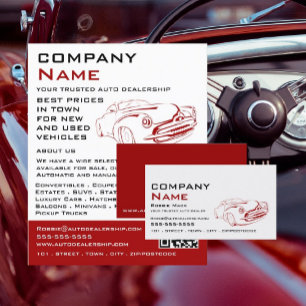 Red Car Logo, Werbung für den Vertrieb von Auto Flyer