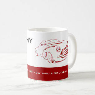 Red Car Logo, Werbung für den Vertrieb von Auto Kaffeetasse