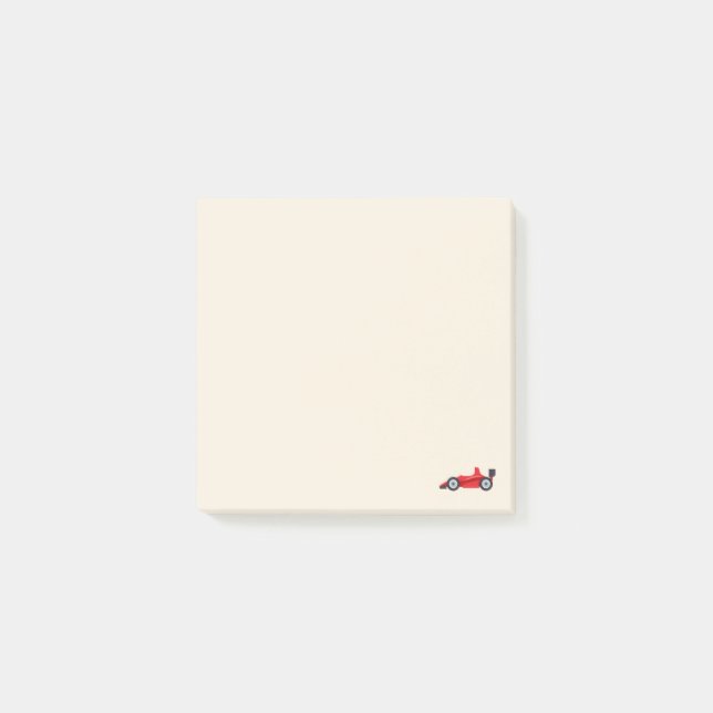 Red Car Racing Emoji Post-it Klebezettel (Vorderseite)