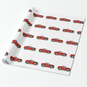 Red Car Tuning Geschenkpapier