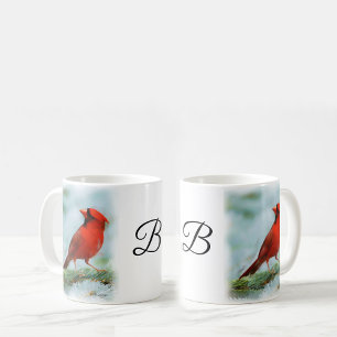 Red Cardinal Print Personalized Tasse