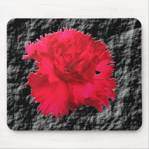 Red Carnation Floral Fantasy Mousepad