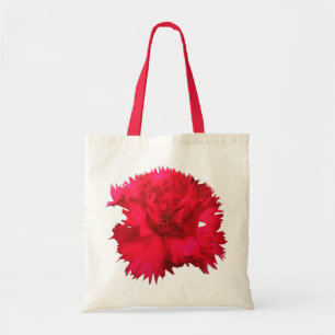 Red Carnation Floral Fantasy Toag Tragetasche