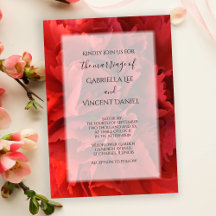 Red Carnation Floral Wedding