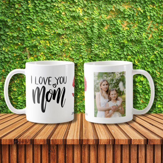 Red Carnation I Liebe You Mama Foto Kaffeetasse (Von Creator hochgeladen)