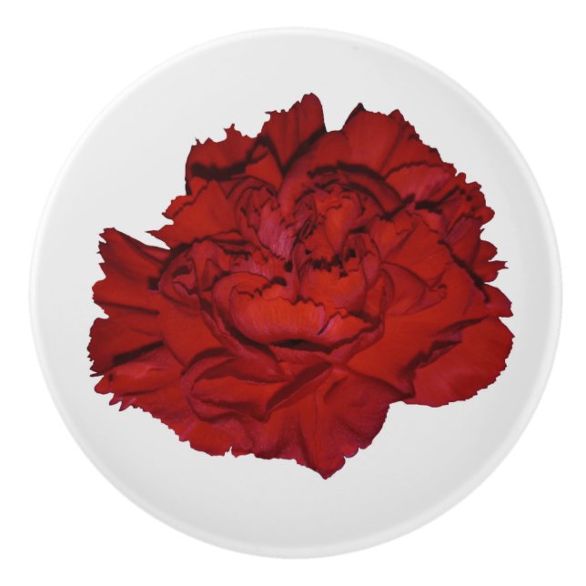 Red Carnation Keramikknauf (Vorderseite)