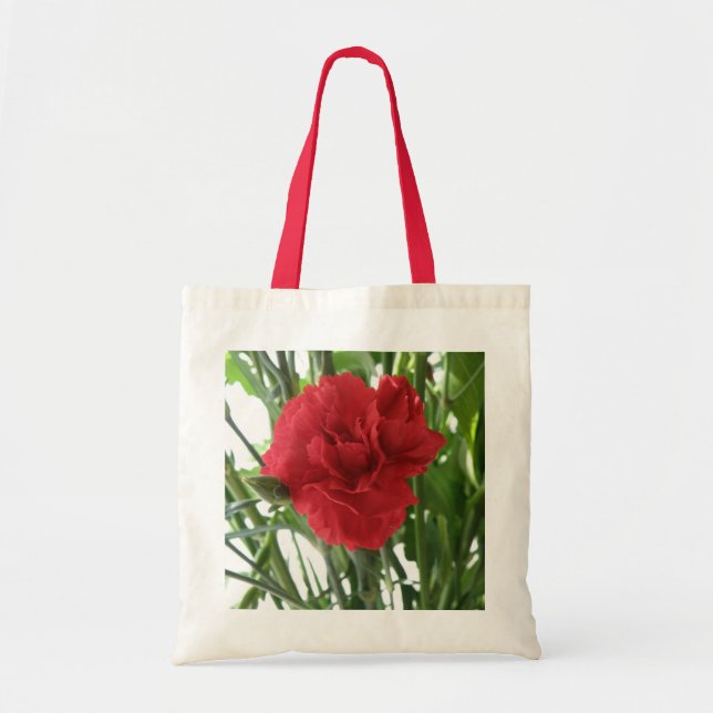 Red Carnation Tote Bag Tragetasche (Vorne)