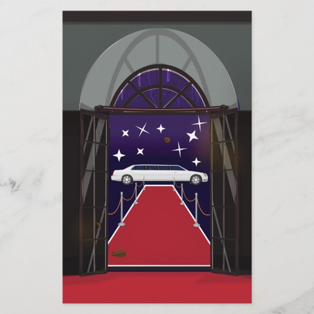 Red Carpet Celebrity Limo Briefpapier (Vorderseite)