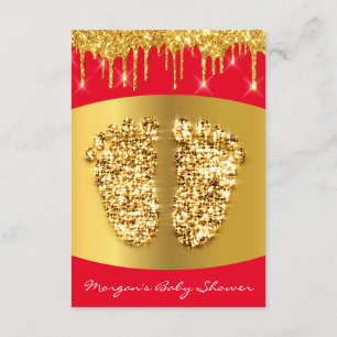 Red Carpet Royal Baby Showfeet Girl Boy Gold Einladung