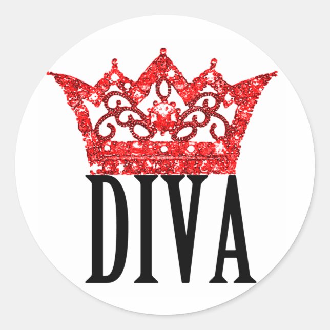 Red Carpet Tiara DIVA Stickers (Vorderseite)