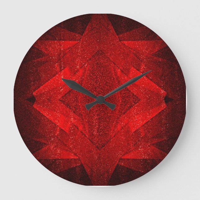 Red Carpet - Wall Clock Große Wanduhr (Vorderseite)