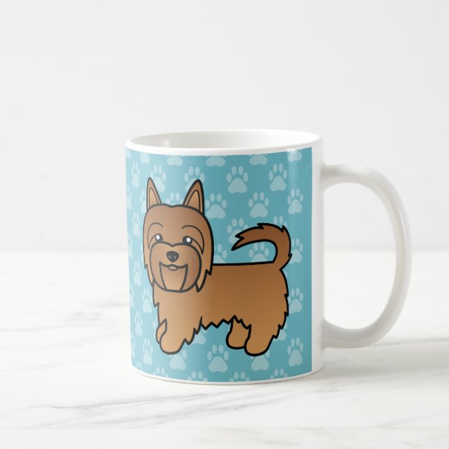 Red Cartoon Australian Terrier Kaffeetasse (Rechts)