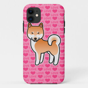 Red Cartoon Shiba Inu Liebe Case-Mate iPhone Hülle