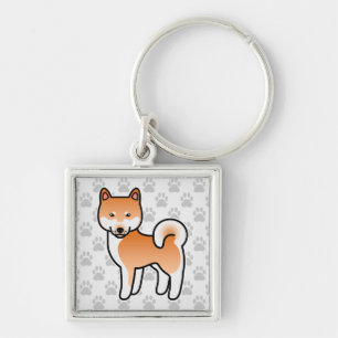 Red Cartoon Shiba Inu Schlüsselanhänger
