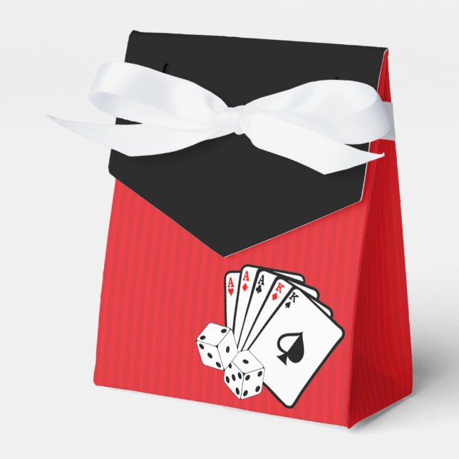 Red Casino Poker Gastgeschenk Box Geschenkschachtel (Vorderseite)