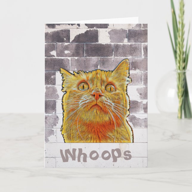 Red Cat in Trouble. Karte (Vorderseite)