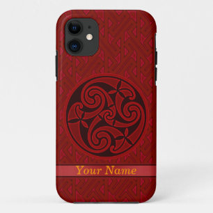 Red Celtic Art Spiral Design auf einem Schlüsselmu Case-Mate iPhone Hülle