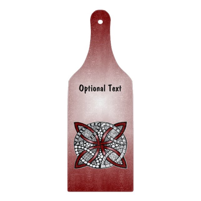 Red Celtic Knot Original Artwork Schneidebrett (Vorderseite)
