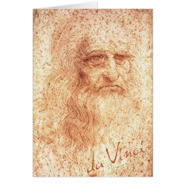 Red Chalk Leonardo da Vinci Selbstporträt (Vorne)