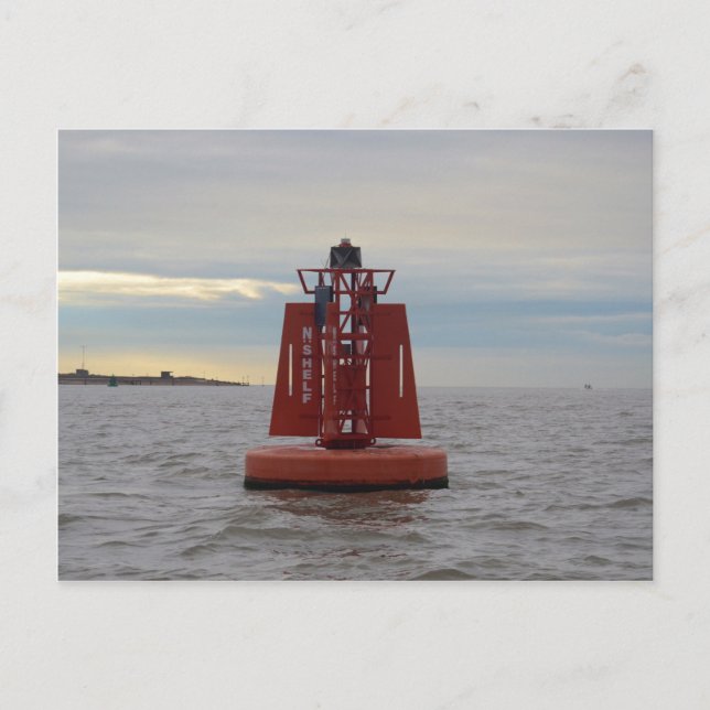 Red Channel Buoy Postkarte (Vorderseite)