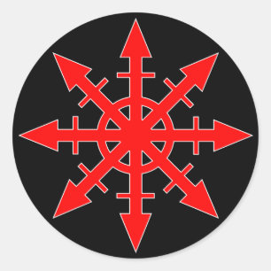 Red Chaos Star Sticker