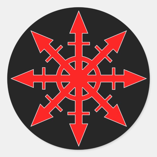 Red Chaos Star Sticker (Vorderseite)