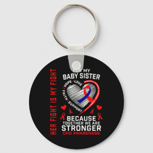 Red Chd Awareness Baby Schwester Herzerkrankung Ma Schlüsselanhänger