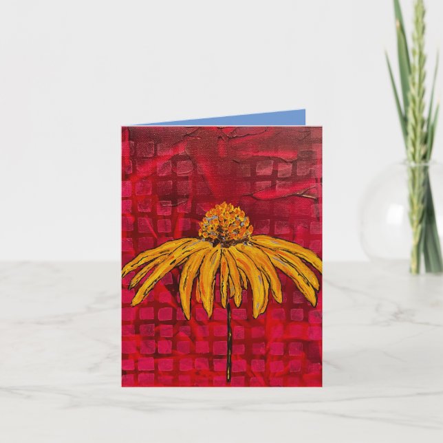 Red Checked conefeld Note Card (Vorderseite)