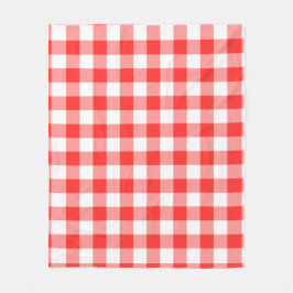 Red Checkered Square Seamless Pattern Fleecedecke