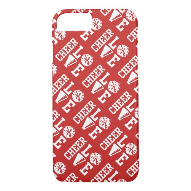 Red Cheer Liebe Pattern Case-Mate iPhone Hülle (Rückseite)