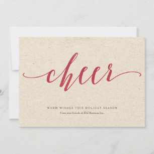 Red Cheer Script Feiertagskarte