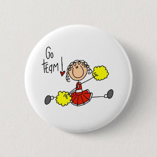 Red Cheerleader Button