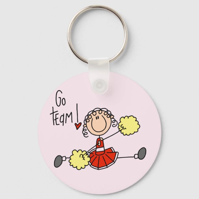 Red Cheerleader T - Shirt und Geschenke Schlüsselanhänger (Vorderseite)