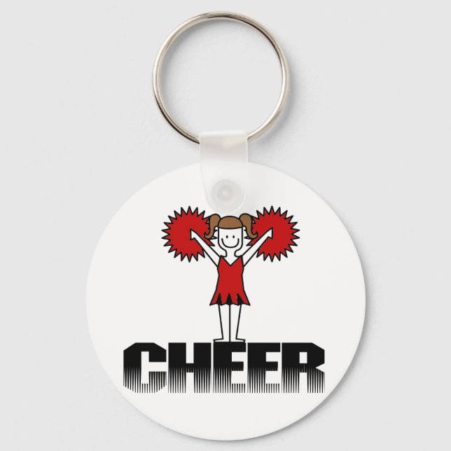 Red Cheerleader T - Shirt und Geschenke Schlüsselanhänger (Vorderseite)