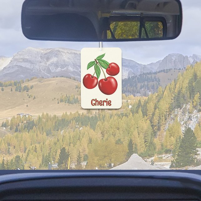 Red Cherries Design Personalisiert Autolufterfrischer (Red Cherry Design Personalized Car or Home Air Freshener)