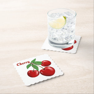 Red Cherries Design Personalisiert Untersetzer