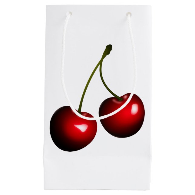 Red Cherries Gift Bag - Farbe auswählen Kleine Geschenktüte (Vorderseite)