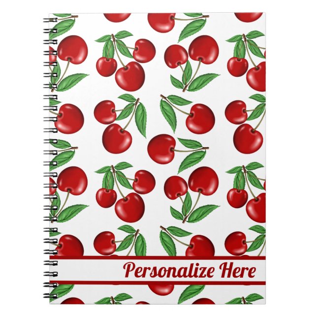 Red Cherries Graphic Personalisiert Notizblock (Vorderseite)