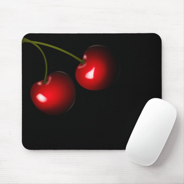 Red Cherries Mouse Pad Mousepad (Mit Mouse)