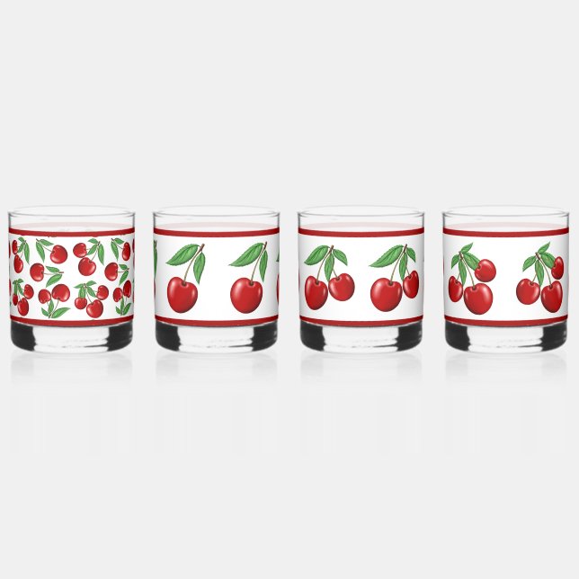 Red Cherries - Muster Whiskyglas (Rechts)