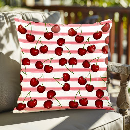 Red Cherries Pattern Sommer Kissen