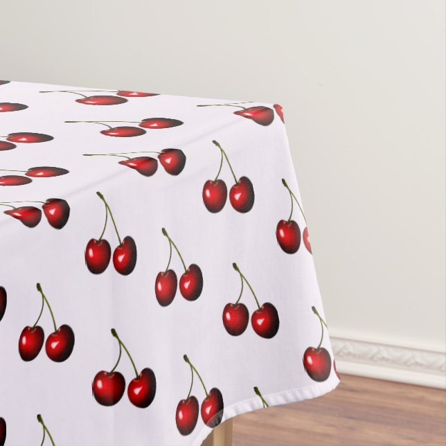 Red Cherries Tableclout - Farbe auswählen Tischdecke (Beispiel)