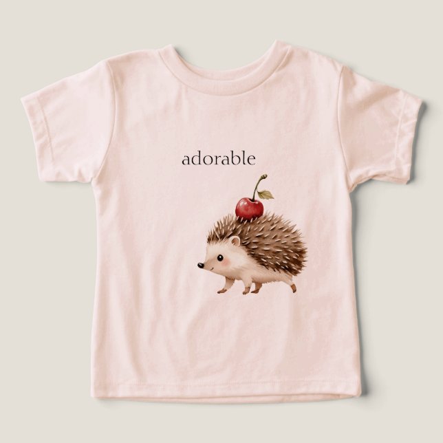 Red Cherry Adorable Hedgehog (Design Vorderseite)